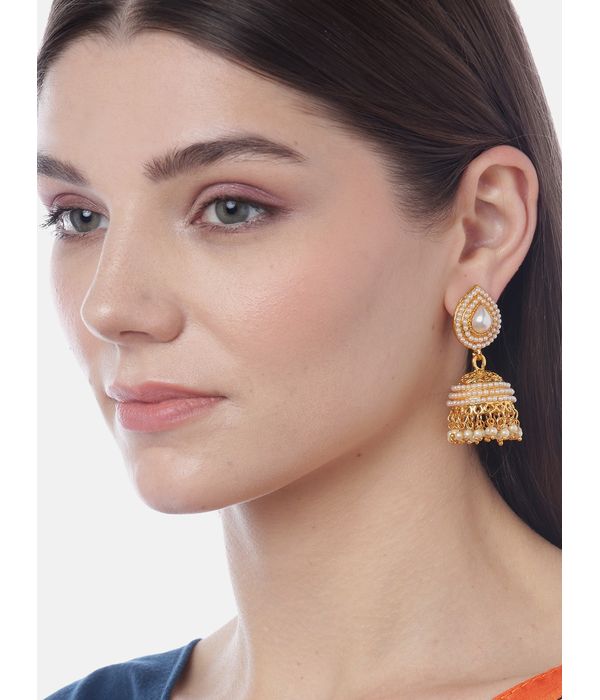 YouBella Jewellery Gold Plated Jhumki Earrings for Women Traditional Earrings for Girls